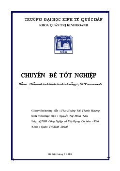 Chuyên đề Phân tích tình hình tài chính công ty CP Vinaconex 6