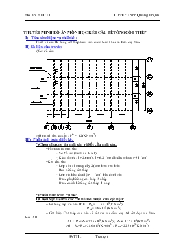 Đồ án Kết cấu bêtông cốt thép - Trịnh Quang Thịnh