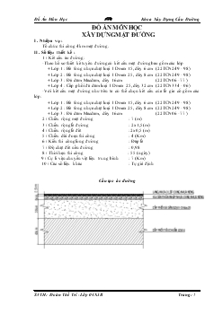 Đồ án Xây dựng mặt đường - Đoàn Thế Trí