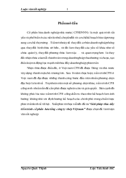 Luận văn Giải pháp thúc đẩy tiến trình cổ phần hóa tổng công ty thép Việt Nam