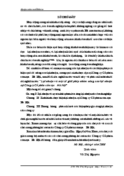 Luận văn Lợi nhuận và một số giải pháp nhằm nâng cao lợi nhuận tại Công ty Cổ phần cồn rượu Hà Nội