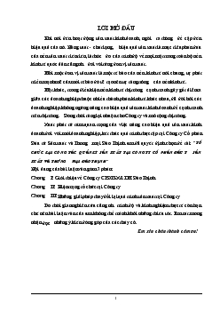 Luận văn Tổ chức lại công tác quản lý sản xuất tại công ty cổ phần đầu tư sản xuất và thương mại Đào Thịnh
