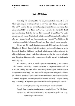 Chuyên đề Một số biện pháp nhằm đẩy mạnh tiêu thụ sản phẩm tại Công ty Thương mại Viễn Đông