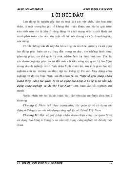 Luận văn Một số giải pháp nhằm hoàn thiện công tác quản lý và sử dụng lao động ở Công ty tư vấn xây dựng công nghiệp và đô thị Việt Nam