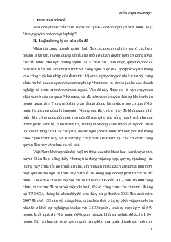 Tiểu luận Nạn chảy máu chất xám ở các cơ quan - Doanh nghiệp Nhà nước Việt Nam, nguyên nhân và giải pháp