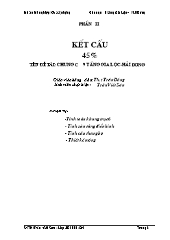 Đề tài Thiết kế chung cư cao tầng Gia Lộc