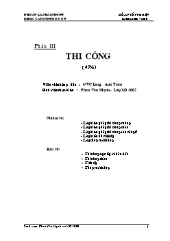 Đề tài Thiết kế nhà ở chung cư 9 tầng Mễ Trì Hạ