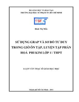 Sử dụng grap và sơ đồ tư duy trong giờ ôn tập, luyện tập phần hoá phi kim lớp 11 THPT