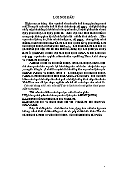 Đề tài Các nội dung chủ yếu của AFTA và lịch trình cắt giảm thuế quan của Việt Nam