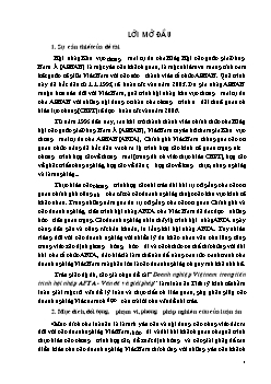Đề tài Doanh nghiệp Việt nam trong tiến trình hội nhập AFTA - Vấn đề và giải pháp trong doanh nghiệp