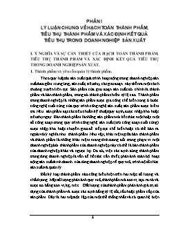 Đề tài Hệ thống sổ kế toán hạch toán thành phẩm, tiêu thụ thành phẩm và xác định kết quả tiêu thụ