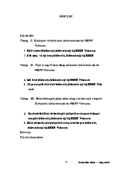 Đề tài Hoàn thiện các giải pháp nhằm nâng cao hiệu quả kiểm soát, kiểm toán nội bộ ngân hàng nhà nước Việt nam