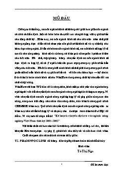 Đề tài Kế hoạch chuyển dịch cơ cấu ngành nông nghiệp Việt Nam ở thời kỳ 2001 - 2005