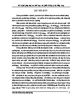 Đề tài Một số giải pháp hoàn thiện hệ thống quản trị chất lượng sản phẩm tại Công ty May Thăng Long