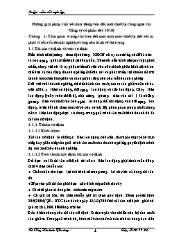 Đề tài Những giải pháp chủ yếu huy động vốn đổi mới thiết bị công nghệ ở Công ty cổ phần dệt 10/10