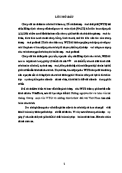 Đề tài Những nguyên tắc cơ bản của hệ thống thương mại của WTO và những thách thức đối với Việt Nam