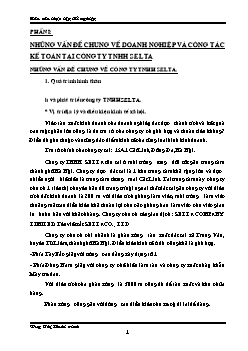 Đề tài Những vấn đề chung về doanh nghiệp và công tác kế toán tại công ty TNHH Selta 1 Những vấn đề chung về công ty TNHH Selta