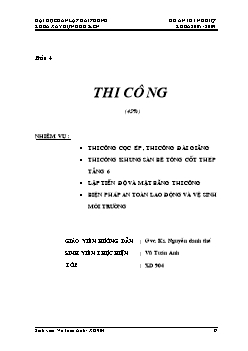 Đề tài Thiết kế chung cư CT4 - 4 Mễ Trì Hạ – Từ Liêm - Hà Nội