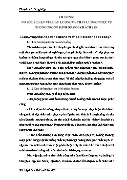 Đề tài Thực trạng chất lượng phục vụ buồng trong kinh doanh khách sạn Kim Liên