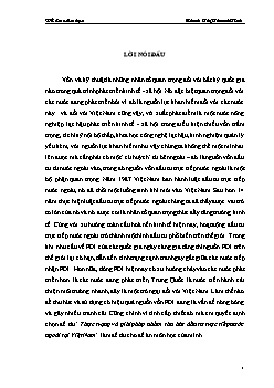 Đề tài Thực trạng và giải pháp nhằm thu hút đầu tư trực tiếp nước ngoài tại Việt Nam