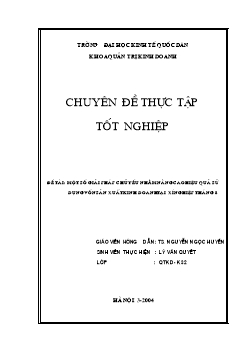 Một số giải pháp chủ yếu nhằm nâng cao hiệu quả sử dụng vốn sản xuất kinh doanh ở xí nghiệp tháng 8