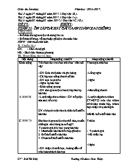 Giáo án Âm nhạc khối 1 đến khối 5 - Trường tiểu học Hoa Thủy - Năm 2016 - 2017 - Tuần 25, 26