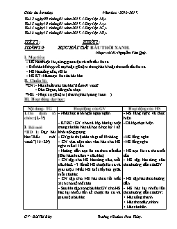 Giáo án Âm nhạc khối 1 đến khối 5 - Trường tiểu học Hoa Thủy - Năm 2016 - 2017 - Tuần 19, 20