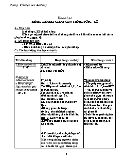 Giáo án Khoa học 5 - Trường Tiểu học số 1 An Thuỷ - Tuần 10: Phòng tránh tai nạn giao thông đường bộ