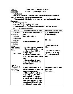 Giáo án Khoa học 5 - Trường Tiểu học số 1 An Thuỷ - Tuần 21