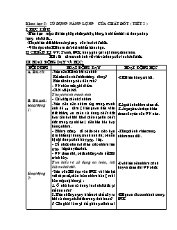 Giáo án Khoa học 5 - Trường Tiểu học số 1 An Thuỷ - Tuần 22