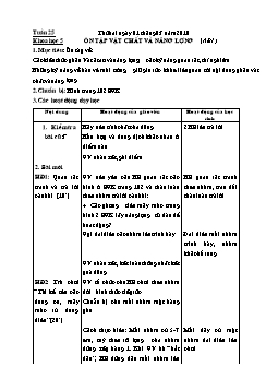 Giáo án Khoa học 5 - Trường Tiểu học số 1 An Thuỷ - Tuần 25