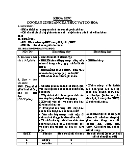 Giáo án Khoa học 5 - Trường Tiểu học số 1 An Thuỷ - Tuần 26