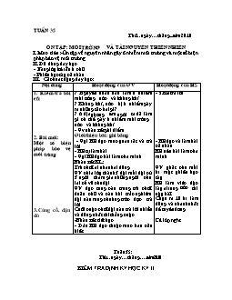 Giáo án Khoa học 5 - Trường Tiểu học số 1 An Thuỷ - Tuần 35