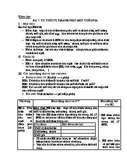 Giáo án Khoa học 5 - Trường Tiểu học số 1 Kiến Giang - Tuần 4