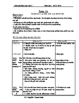 Giáo án Khoa học lớp 4 - Năm 2015 - 2016 - Tuần 114