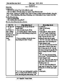 Giáo án Khoa học lớp 4 - Năm 2015 - 2016 - Tuần 15 đến tuần 18