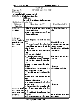 Giáo án Khoa học lớp 5 - Năm học: 2015 - 2016 - Tuần 29