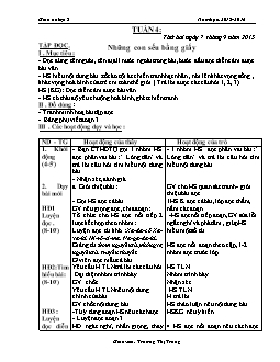 Giáo án Khoa học lớp 5 - Năm học: 2015 - 2016 - Tuần 4