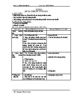 Giáo án Khoa học lớp 5 - Năm học: 2015 - 2016 - Tuần 6 đến tuần 9