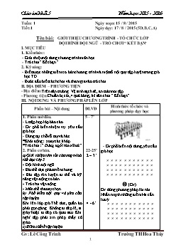 Giáo án khối 5 - Năm học: 2015 - 2016