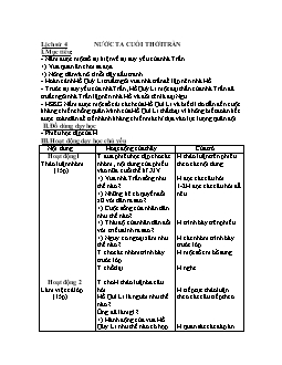 Giáo án Lịch sử lớp 4, học kì II