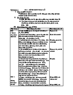 Giáo án môn Kĩ thuật lớp 5