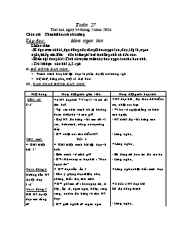 Giáo án tổng hợp lớp 1 - Trường tiểu học Hoa Thuỷ - Năm 2015 - 2016 - Tuần 27