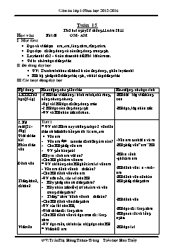 Giáo án tổng hợp lớp 1 - Trường tiểu học Hoa Thuỷ - Năm 2015 - 2016 - Tuần 15