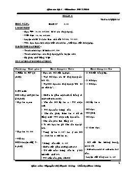 Giáo án tổng hợp lớp 1 - Trường tiểu học Hoa Thuỷ - Năm 2015 - 2016 - Tuần 4