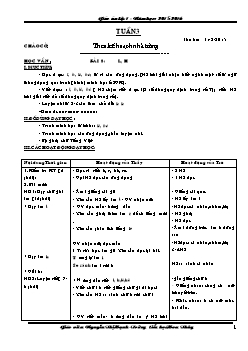 Giáo án tổng hợp lớp 1 - Trường tiểu học Hoa Thuỷ - Năm 2015 - 2016 - Tuần 3