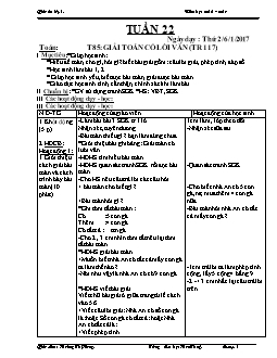 Giáo án tổng hợp lớp 1 - Trường tiểu học Hoa Thuỷ - Năm 2016 - 2017 - Tuần 22