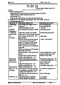 Giáo án tổng hợp lớp 1 - Trường tiểu học Hoa Thuỷ - Năm 2016 - 2017 - Tuần 26