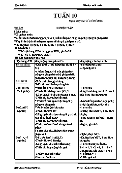 Giáo án tổng hợp lớp 1 - Trường tiểu học Hoa Thủy - Năm 2016 - 2017 - Tuần 10