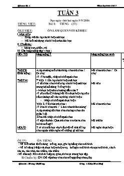 Giáo án tổng hợp lớp 1 - Trường tiểu học Hoa Thủy - Năm 2016 - 2017 - Tuần 3